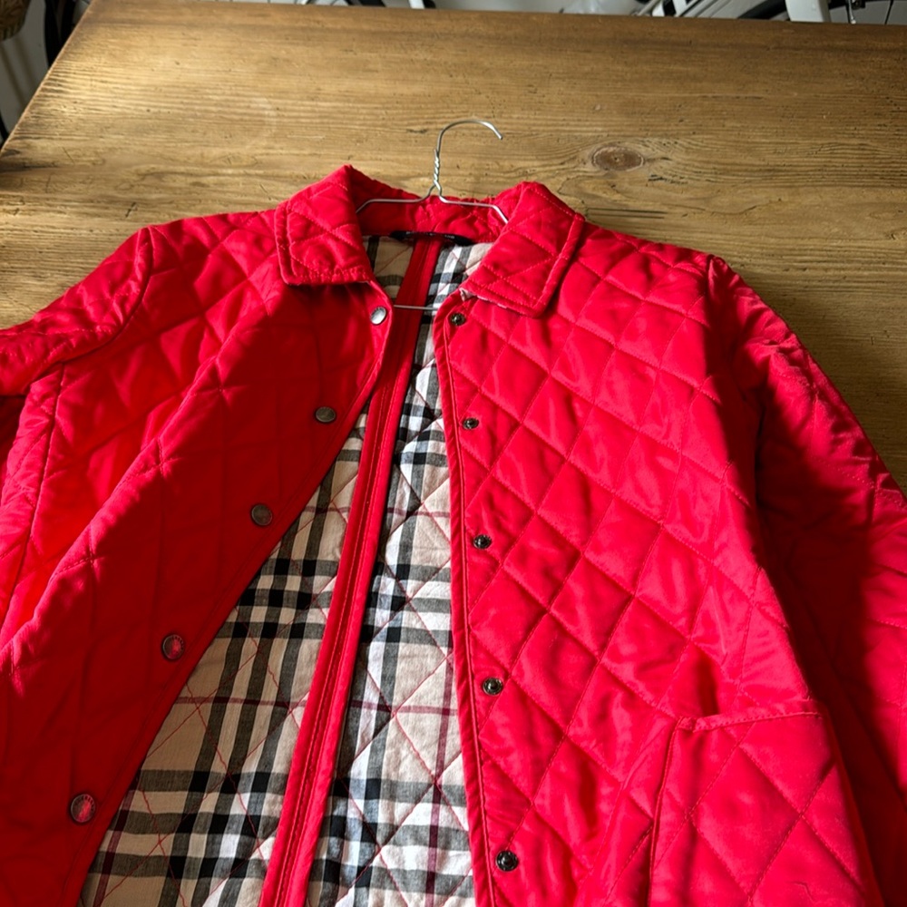 Burberry Red Used Puffer Women